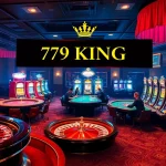 Explore the vibrant 79KING casino atmosphere filled with roulette wheels, lively poker games, and glowing slot machines.